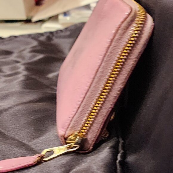 Excellent Balenciaga Zip around Wallet Pinkish Lavender Leather Continental - Picture 4 of 14